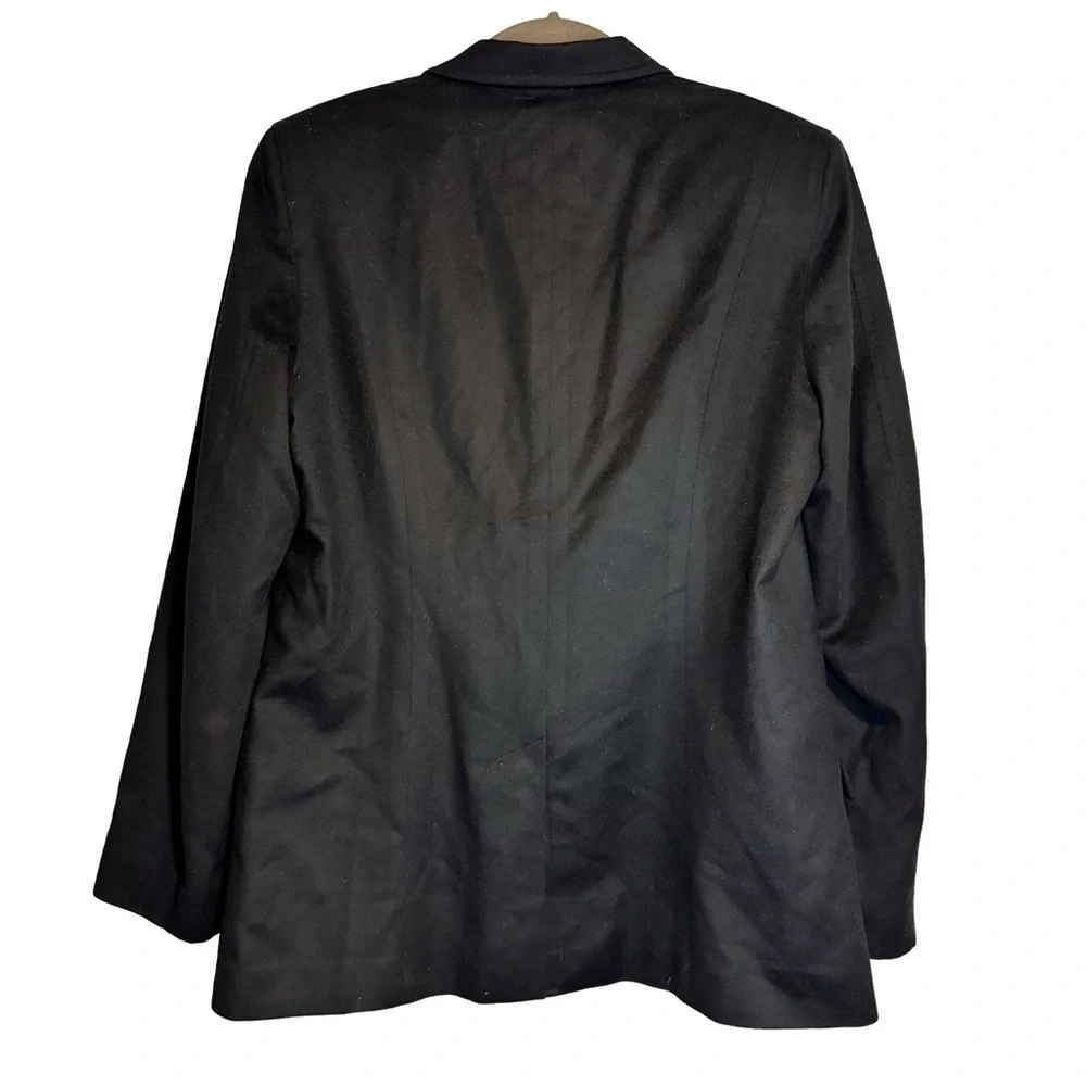 Luciano Barbera Black Classic Blazer 3 Gold Buttons and Short Shoulder Pads